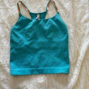 Victoria's Secret athletic top, size S, Turquoise; racerback, adjustable straps